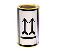 MDlabels Warning Labels on Roll - 100 x 60 mm - Pack of 100 Double Arrow - Side Up
