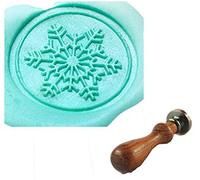 MDLG Vintage Custom Fancy Snowflake Personalized Picture Letter Logo Retro Invitation Wax Seal Stamp Rosewood Handle Set