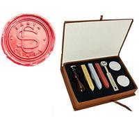 MDLG Vintage Santa Claus Xmas Gift Custom Made Two Letters Monogram Letter Picture Logo Retro Invitation Wax Seal Stamp Rosewood Handle Set