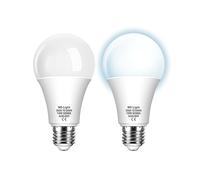 MDLight 12W E27 Dawn Till Dusk Light Bulbs, ES Screw Light Sensor LED Bulbs, Daylight 6000K, Smart Automatic On/Off, Outdoor Indoor Lighting Bulb for Porch, Garden, Yard, Patio, 2 Pack