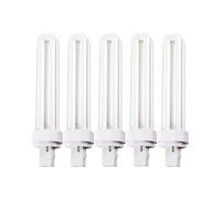 MDLITIN 26W CFL 2 Pin Compact Fluorescent Light, 26W PLC Tube Bulbs 1600LM, Energy Saving G24d-3 Compact Fluorescent Lamp, CFL Light Bulbs 6500K Cool White, Double Turn 2U Tube Pack of 5
