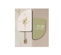 MDLOCJHF Wall Clock Double Sided Corner Wall Clock with Light, Modern Decorative Pendulum Clock Creative Silent Wall Mounted Angle Clock for Living Room, Bedroom School Hotel