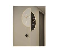 MDLOCJHF Wall Clock Modern Double Sided Corner Clock with Light, Battery Operated Decorative Wall Clock Unique Metal Wall Mounted Angle Clock for Living Room Bedroom School Hotel
