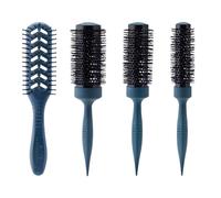 mdlondon BRUSH Womens Hair Brush Set (includes 32, 43 & 54mm Dia. Radial Round Hair Brushes + 1 Vent Brush). 4 Piece Hair Brush Gift Set for all Hair Types - Genuine mdlondon Hairbrushes for Women