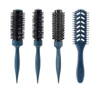 mdlondon Medium Length Fine Hair BRUSH Set (Casal Blue). Includes RADIAL 2 & 3 for Root Lift, VENT for Detangling & BOAR Bristle Brush for Extra Grip - Genuine mdlondon Hairbrushes for Women