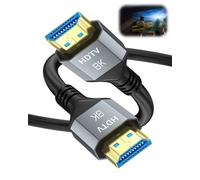 MDLSDE HDMI 2.1 Cable 2M, 8K 60Hz HDMI Cables 48Gbps High-Speed Gold Connectors Ultra HD Supports Dynamic HDR Compatible with HDTV Blu-ray Laptop PS5 PS4 Xbox One Fire TV PC Monitors and Television