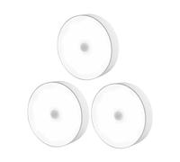 MDLSDE Motion Sensor Lights Indoor, 3 Pack Rechargeable Wireless LED Stair Night Lights Magnetic Stick on Wall Lights for Stairs Cupboard Cabinet Wardrobe Closet Kitchen