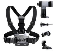 MDLSDE Phone Chest Mount Kit, Action Camera Chest Mount Harness Strap Compatible with GoPro Hero 13 12 11 10 9 8 7 6 5 Session DJI Osmo iPhone 16 15 14 13 Samsung Cell Phones Action Cameras