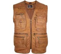 MDM Men's Leather Vest - Soft Lamb Nappa Leather Hunting & Fishing Vest