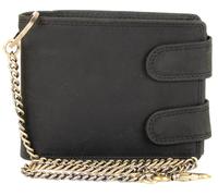 MDM Men's Vintage Biker Wallet Genuine Leather Landscape Format, black, 10.0 X 12.5 X 2.5 Centimeters, biker