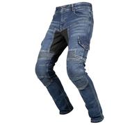 MDM Motorcycle Jeans with Protectors Cargo Biker Jeans, blue, 32 W/32 L