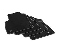 MDM PRO-6499 Floor Mats for Vauxhall Astra K/GTC/Sports Tourer 11.2015 Onwards Velour Faux Leather Edges and Double Quilted Seam Chrome Stitching
