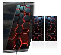 MDMDPYLCH Car B Pillar Stickers, for Mitsubishi Eclipse Cross GK I 2018-2021, Waterproof Vinyl Decals Self-Adhesive Anti-Scratch B Covers Car Exterior Styling Accessorie,Red-normal