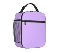 MDMEI Lavender Purple School Lunch Bag for Kids Girls Women Cooler Aesthetic Picnic Box Insulated Reusable Washable Meal Pail