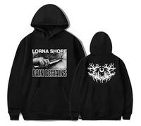 MDMLK Lorna Shore Long Sleeve Pullover, Comfy Casual Prints And Stylish Tops,Black,4XL