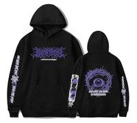 MDMLK Lorna Shore Long Sleeve Pullover, Comfy Casual Prints And Stylish Tops,Black,XL