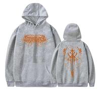 MDMLK Lorna Shore Long Sleeve Pullover, Comfy Casual Prints And Stylish Tops,Grey,4XL