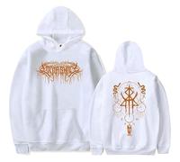 MDMLK Lorna Shore Long Sleeve Pullover, Comfy Casual Prints And Stylish Tops,White,3XL