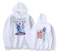 MDMLK Lorna Shore Long Sleeve Pullover, Comfy Casual Prints And Stylish Tops,White,XL