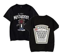 MDMLK Mustard Merch T-Shirts Unisex, Crew Neck Short Sleeve, Street Fashion Clothing, Suitable for Spring and Summer,Black,S