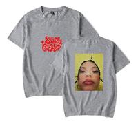 MDMLK Nina Chuba Glass Music T-Shirts Unisex, Crew Neck Short Sleeve, Street Fashion Clothing,Grey,XL