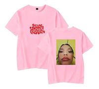 MDMLK Nina Chuba Glass Music T-Shirts Unisex, Crew Neck Short Sleeve, Street Fashion Clothing,Pink,S