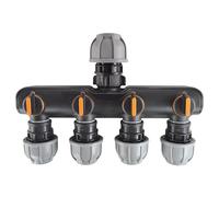 Mdpe CompessionWater Supply Pipe Manifolds Splitters for 25mm Or 32mm Mdpe Pipe,Ideal for Irrigation,2 Way or 4 Way (25mm-4way-straight)