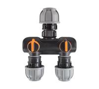 Mdpe CompessionWater Supply Pipe Manifolds Splitters for 25mm Or 32mm Mdpe Pipe,Ideal for Irrigation,2 Way or 4 Way (25mm - 2way-Straight)