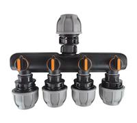 Mdpe CompessionWater Supply Pipe Manifolds Splitters for 25mm Or 32mm Mdpe Pipe,Ideal for Irrigation,2 Way or 4 Way (32mm-4way-straight)