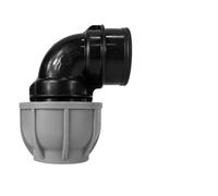 MDPE Compression Fitting PN10 - Elbow 25mm x 1/2" BSPF - Durable Pipe Connector for Water Supply and Irrigation Systems