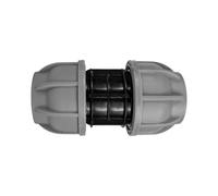 MDPE Compression Fitting PN10 - Straight Joiner 25mm x 25mm - Durable Pipe Connector for Water Supply and Irrigation Systems