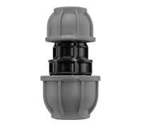 MDPE Compression Fitting PN10 - Straight Joiner Reducing 25mm x 20mm - Durable Pipe Connector for Water Supply and Irrigation Systems