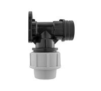 MDPE Compression Fitting PN10 - Wall Flange 20mm x 1/2" BSPF - Durable Pipe Connector for Water Supply and Irrigation Systems