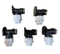 MDPE Compression Wall/Back Plate 20mm or 25mm (20mm-1/2 bspf) for use with mdpe Water Supply Hose/Irrigation Pipe,bsp Thread Outlet (Pack of 1 or 5) (25mm-3/4 bspf (Pack of 5))