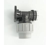 MDPE Compression Wall Plate Elbow Bend x Female Threaded Garden Tap Wall Flange 32 mm