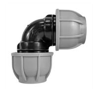 MDPE Elbow 25mm - 90° Compression Fitting for Water Supply & Irrigation Systems