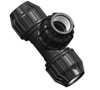 MDPE Water Pipe Fitting 25MM Compression Equal TEE
