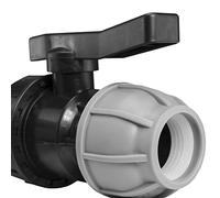 MDPE Water Supply Pipe Compression Flow valves-Male/Female bsp Thread (20mm Compression - 1/2" bsp Female) Removable Handle for Safety-Ideal for Irrigation Systems
