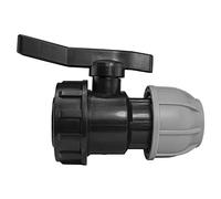 MDPE Water Supply Pipe Compression Flow valves-Male/Female bsp Thread Removable Handle for Safety-Ideal for Irrigation Systems (25mm Compression - 3/4" bsp Female)