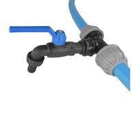 Mdpe Water Supply Pipe Tee Off-Nylon Lever Tap+Mdpe Compression Tee for 20mm,25mm or 32mm Pipe (25mm mdpe tee+Lever tap)