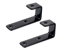 MDPLY 2 Pack Bunk Bed Ladder Hook, Inside 1" Kids Bed Replacement Hardware, Black PVC Metal Loft Bed Ladders Hooks, Camper/Rv Bunk Ladder Brackets with 2 Size Screws (2Pack, Black)