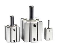 MDPXTJOG 1pcs Air Pneumatic Cylinder in The Spring SDA Compact Airtac Type 16 20 25 32 40 50 63mm Bore to 5 10 15 20 25 30 35 40 45 50 Stroke(Stroke 15mm,Bore 25mm)