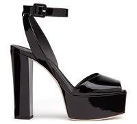 Mdrcg Women Chunky Block High Heel Platform Peep Open Toe Sandals Ankle Strap Wedding 16CM Heels Pumps,Black,15.5