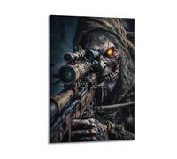 MDSAFPLAE Game Dead Army Zombie Soldiers 4 Poster Posters Canvas Cover Wall Art Print Aesthetic Poster Modern Art Painting for Living Room 24x36inch(60x90cm) Frame-style