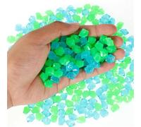 MDSIOKHJ Aquarium Decoration Stone 100/300Pcs Glow In The Dark Pebbles Luminous Stones DIY Gravel For Fish Tank Aquarium Indoor Outdoor Yard Decor for Fish Tank(300pcs Green Blue)