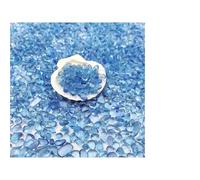 MDSIOKHJ Aquarium Decoration Stone Blue Glass Gravel 3 4mm Aquarium Decor Stones Fire Pit Vase Filler Craft Decoration Pebbles for Fish Tank(100g)