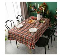 MDSIOKHJ Christmas Table Cloth Red Green Plaid Table Cloth Cotton Christmas Party Rectangle Tablecloth Dining Cover For Picnic BBQ Home Decor Mantel(Christmas color grid,60x60CM (2pcs))