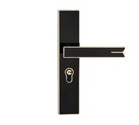 MDSIOKHJ Door Handle Replacement 1PC Indoor Bedroom Wood Door Lock Quiet Magnetic Suction Household Split Wooden Gold Handle Knob(Mute Lock Body)