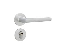 MDSIOKHJ Door Handle Replacement European Style Door Handle Lock Aluminum Alloy Modern Interior Bedroom Lock Anti-Theft Home Room Safety Locks(B Silver)