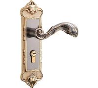 MDSIOKHJ Door Handle Replacement European Style Retro Door Handle Lock Aluminum Alloy Vintage Interior Bedroom Lock Anti-Theft Home Room Safety Locks